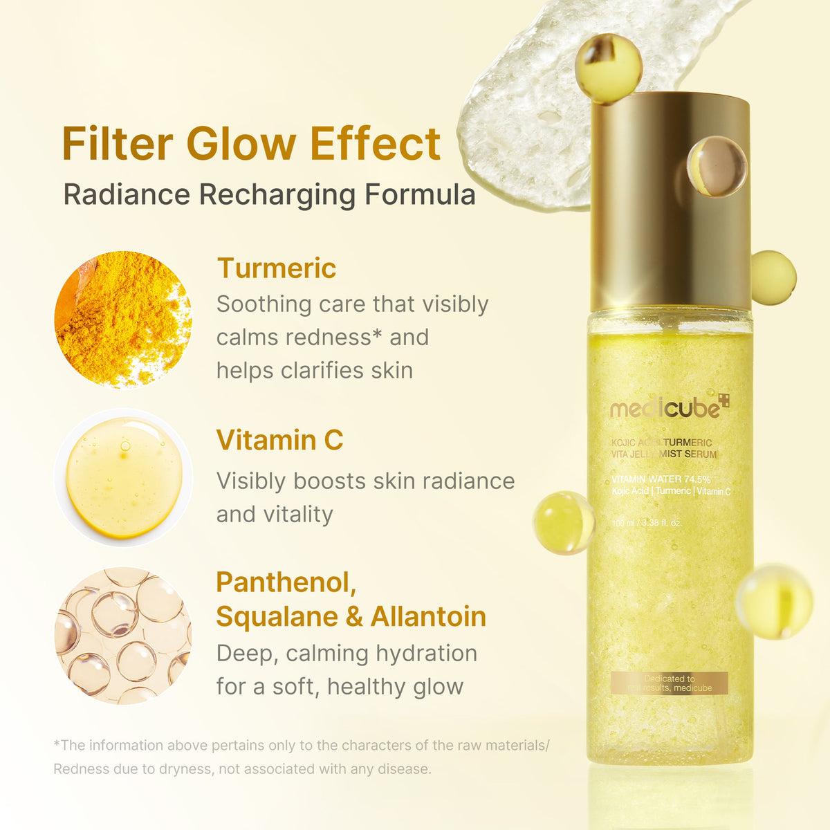 Medicube Kojic Acid Turmeric Vitamin Gold Jelly Mist Serum