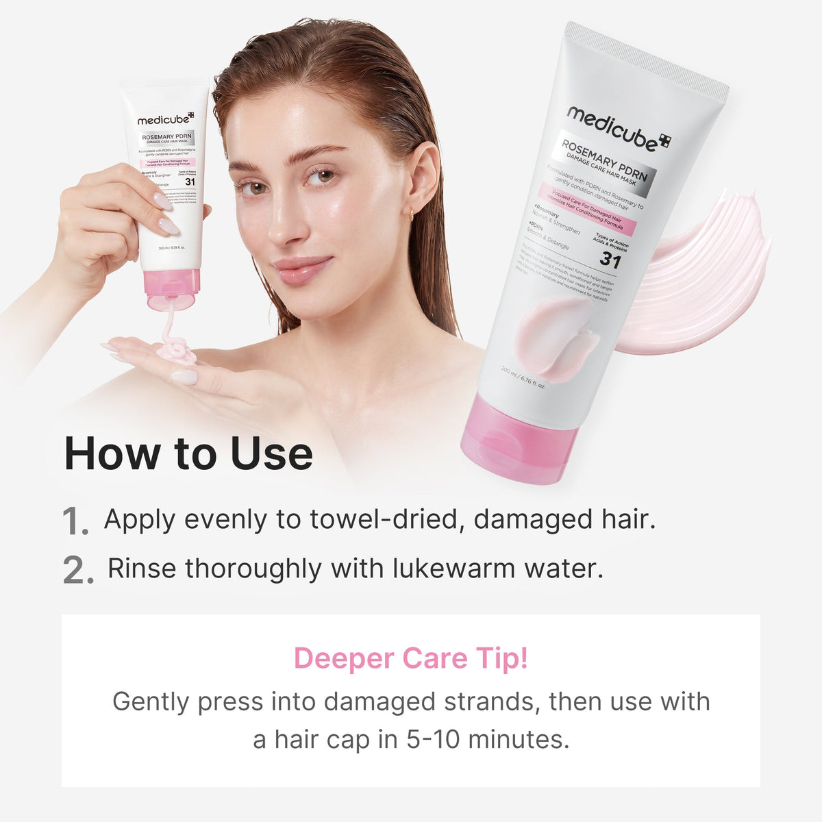 Medicube Rosemary PDRN Damage Care Hair Mask