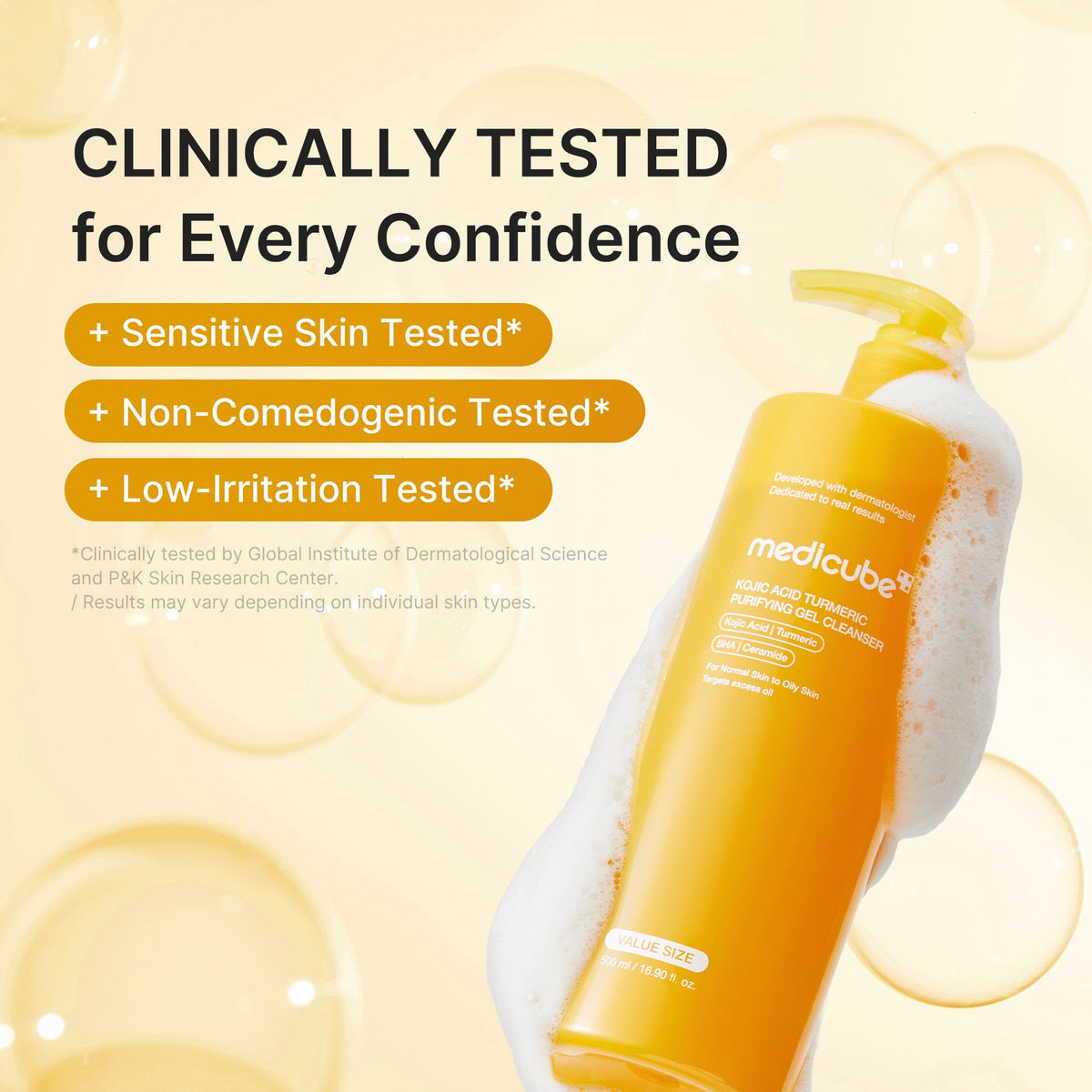 Medicube Kojic Acid Turmeric Purifying Gel Cleanser