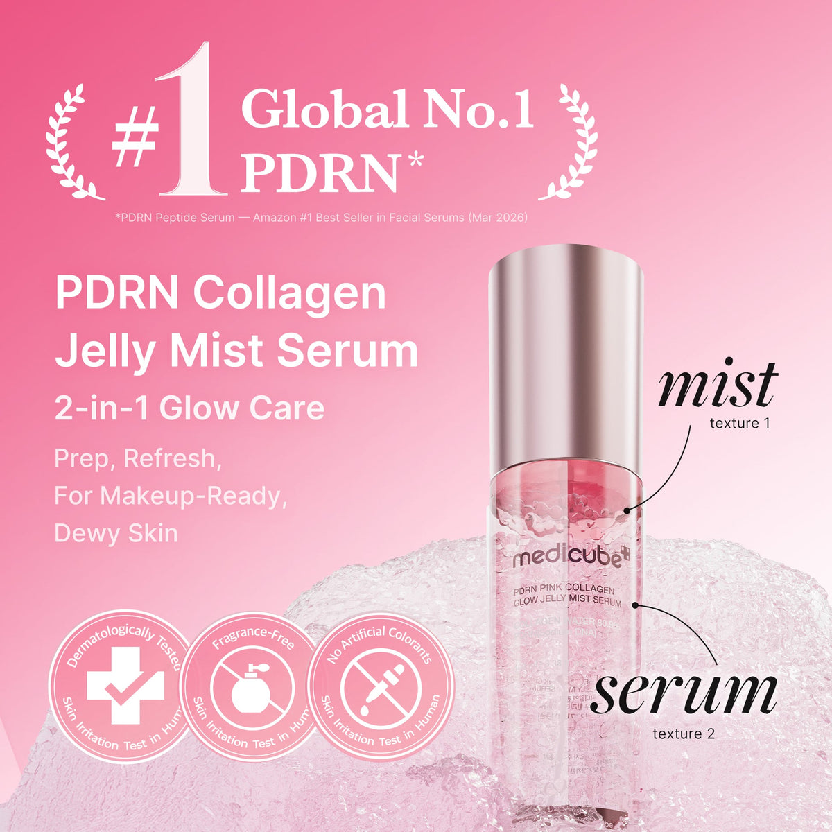 Medicube PDRN Pink Collagen Glow Jelly Mist Serum
