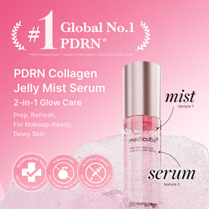 Medicube PDRN Pink Collagen Glow Jelly Mist Serum